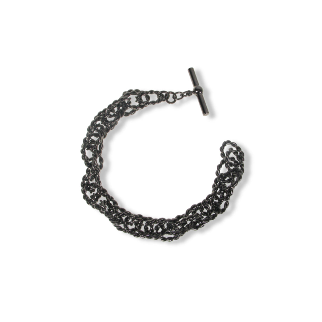 Twisted Oval Link Metal Bracelet