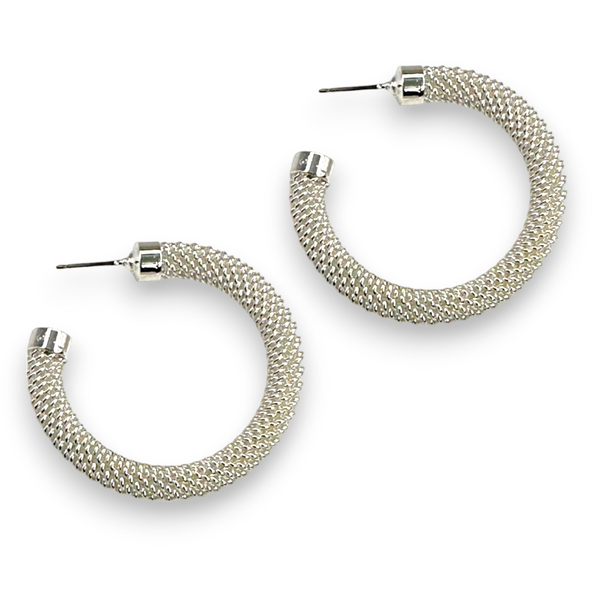 Large Mesh Hoop Earrings