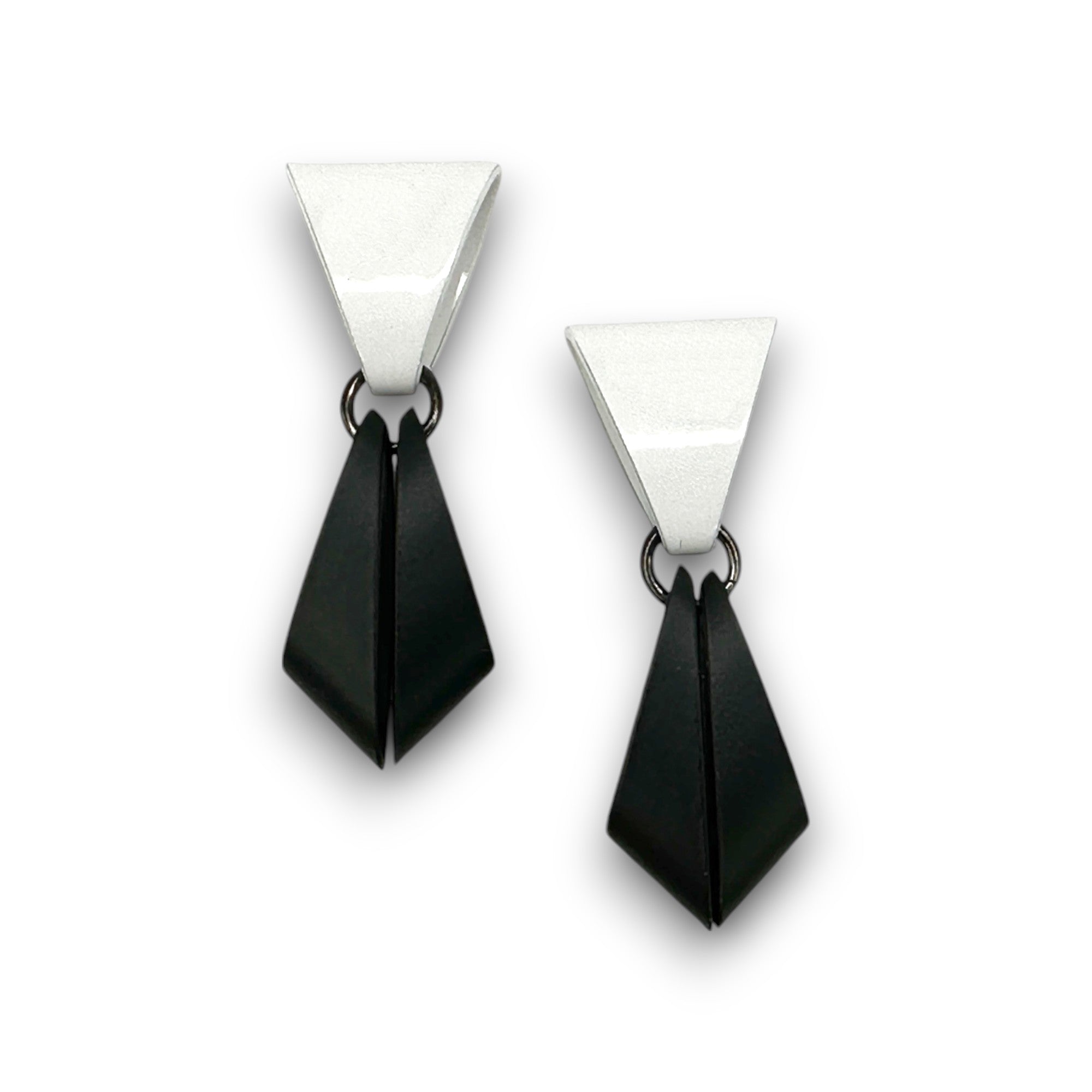 Geometric Drop Earrings Powder Coat