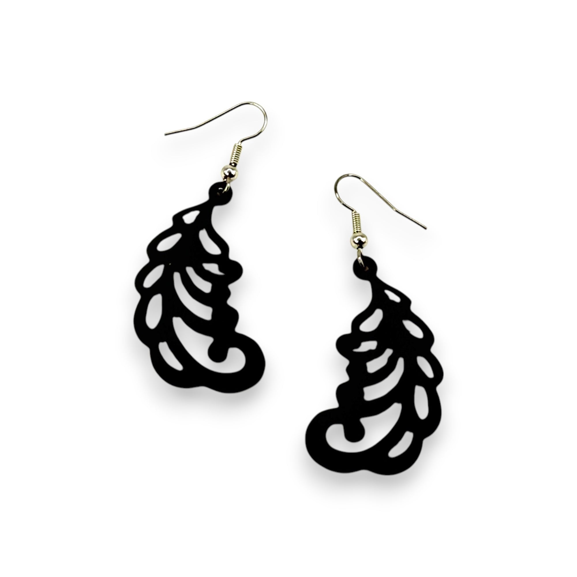 Swirl Feather Earrings