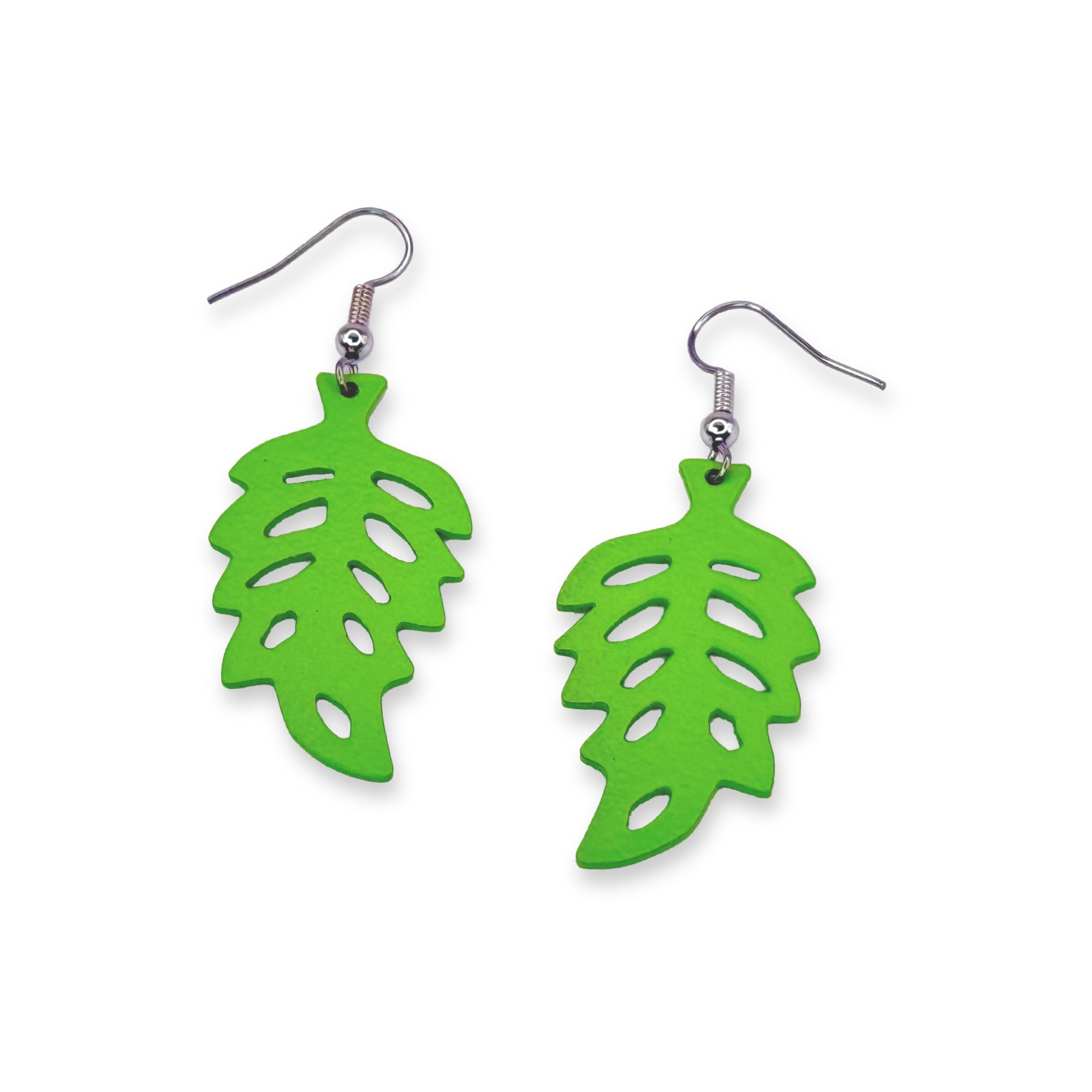 Open Leaf Drop Earrings