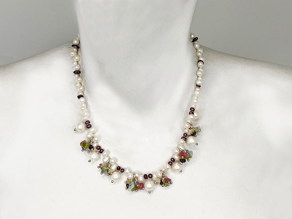 Pearl Stone Chip Necklace ERICA ZAP DESIGNS