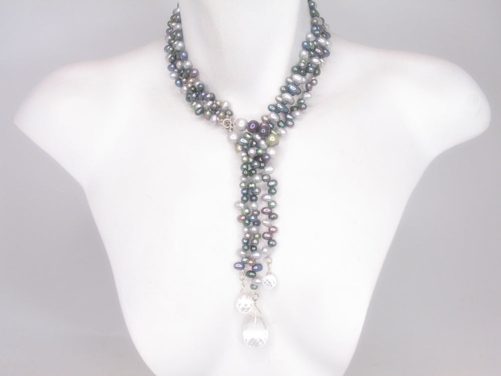 Peacock Pearl Y deals Necklace