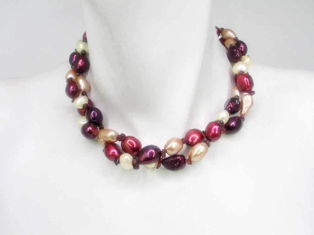 2-Strand Pearl Stone Chip Necklace | Erica Zap Designs