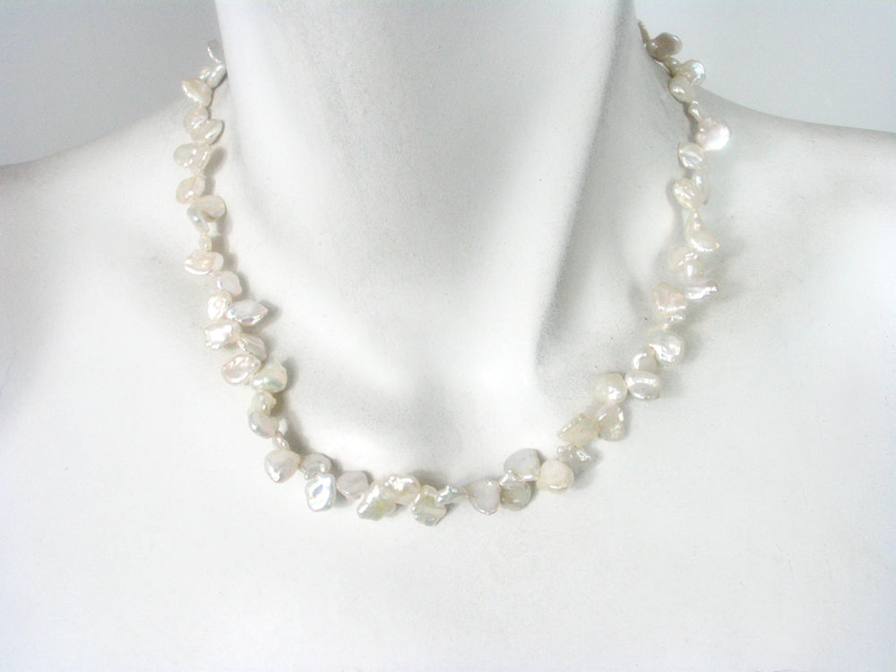 White Keshi Pearl Necklace – Mutiara Jewellery