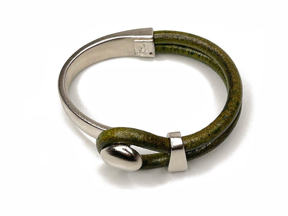 Multi Strand Leather Wrap Bracelet | Erica Zap Designs Brown | Antique Brass Clasp