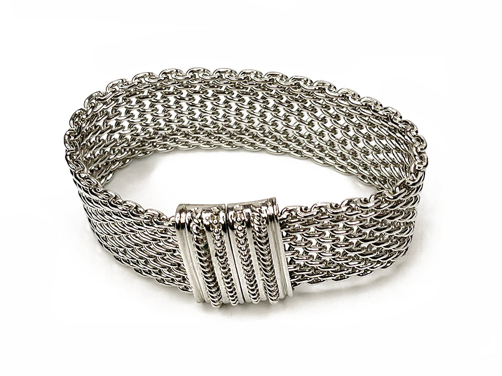 Erica Zap Designs - Three-Strand Mesh Bracelet with Removable Ring - NEW! |  eBay