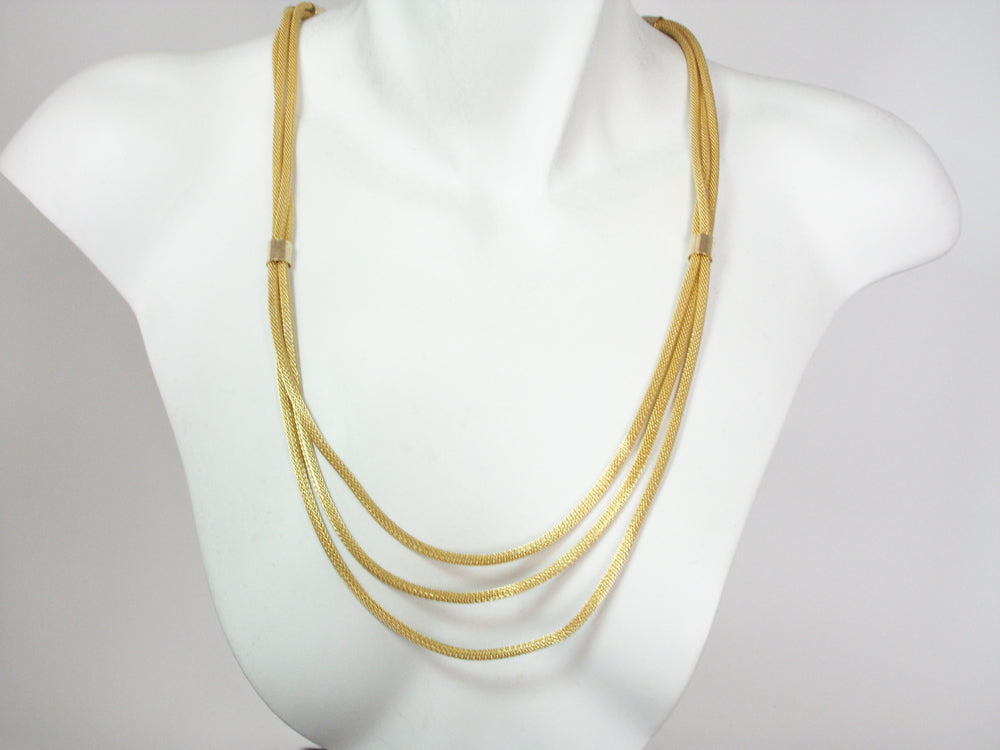 Multi Strand Gold Mesh Necklace | Erica Zap Designs