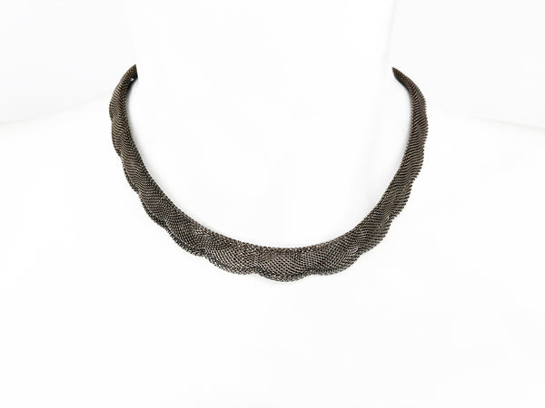 Vintage Erica Zap Black and Gold store Geometric Collar Necklace 1980s