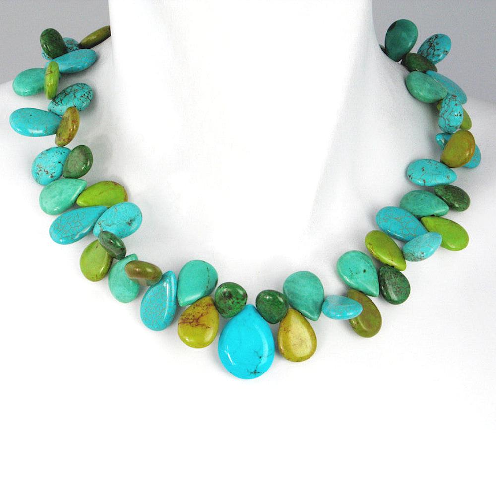 Teardrop turquoise necklace store
