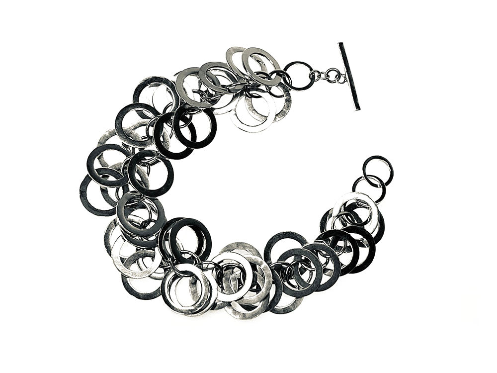 Multi Circle Sterling Bracelet