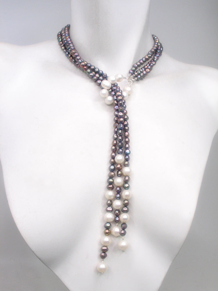 特別訳あり特価】 Mixed Multi Pearl Chain ネックレス - banaking