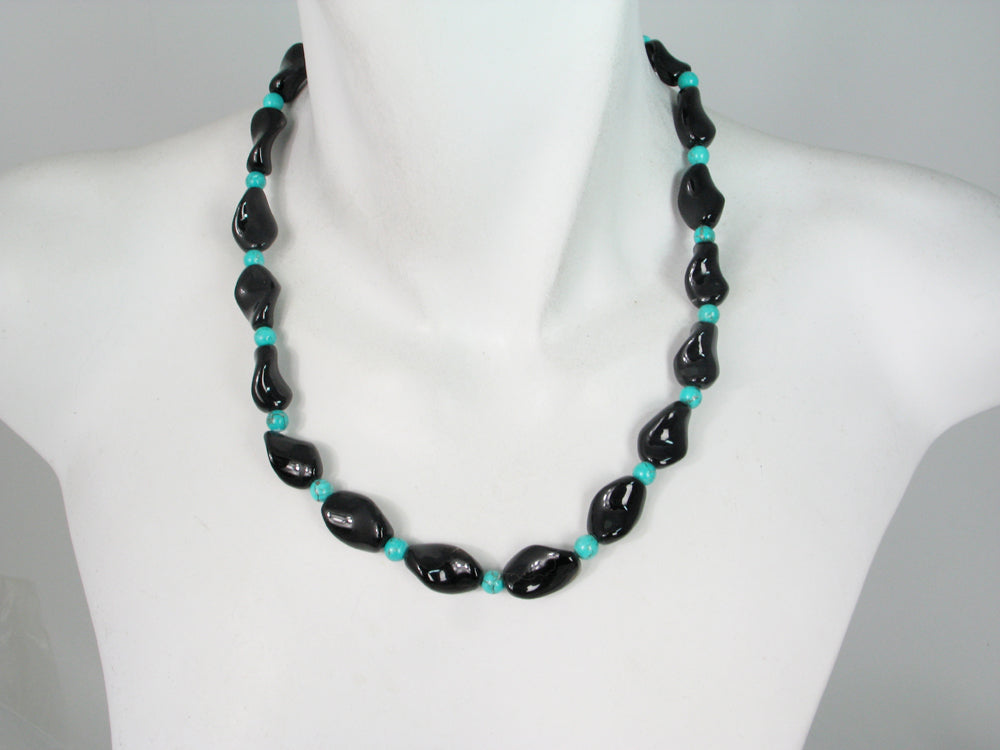 Onyx and Turquoise Necklace | Erica Zap Designs