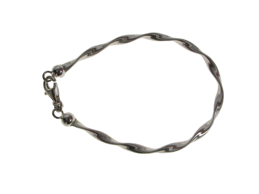 twisted oval link toggle bracelet